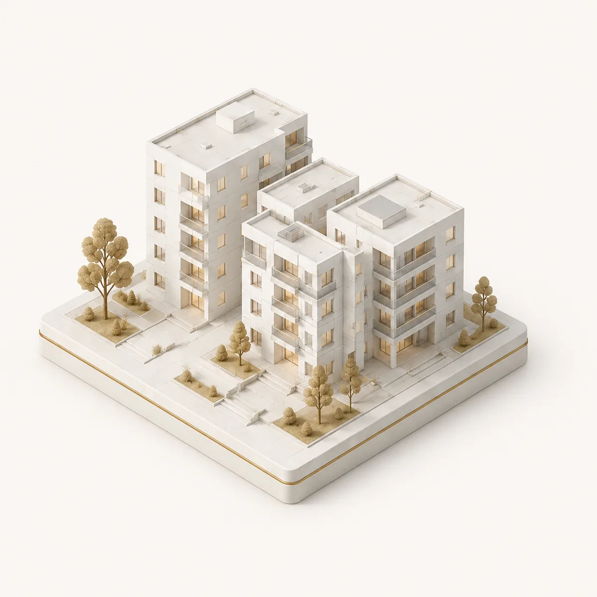 Residential building rendering